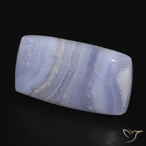 18.89 ct Blue Chalcedony Stone, Natural Chalcedony in Cushion Cabochon Shape for Sale