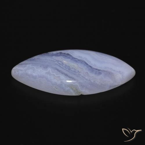 Chalcedony Gemstone in 32.4 x 15.7 mm Size for Sale, Chalcedony Stone in Violet Blue Color