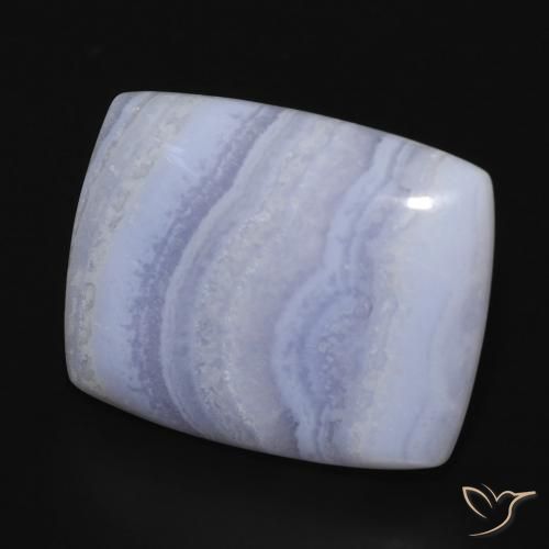 18.03 ct Blue Chalcedony Stone, Natural Chalcedony in Cushion Cabochon Shape for Sale