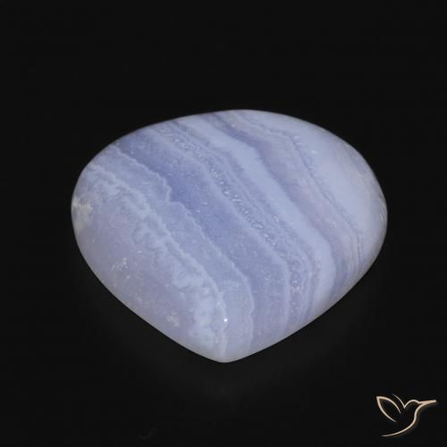 Chalcedony Gemstone in 21.1 x 19.9 mm Size for Sale, Chalcedony Stone in Light Blue Color