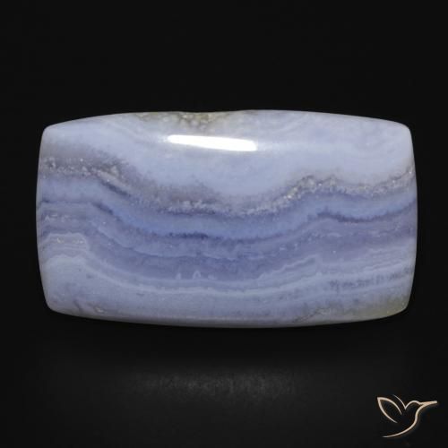 Calcédoine coussin 29,21 ct, 33,6 x 18,4 mm du Brésil, Photo A
