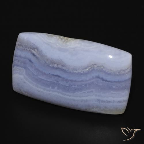 29.21 ct Blue Chalcedony Stone, Natural Chalcedony in Cushion Cabochon Shape for Sale