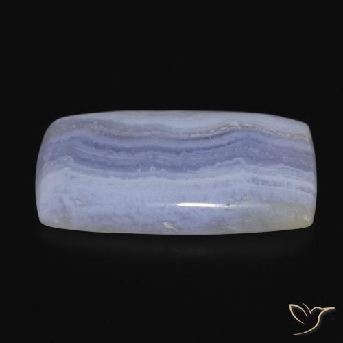 Chalcedony Gemstone in 33.6 x 18.4 mm Size for Sale, Chalcedony Stone in Light Purplish Blue Color