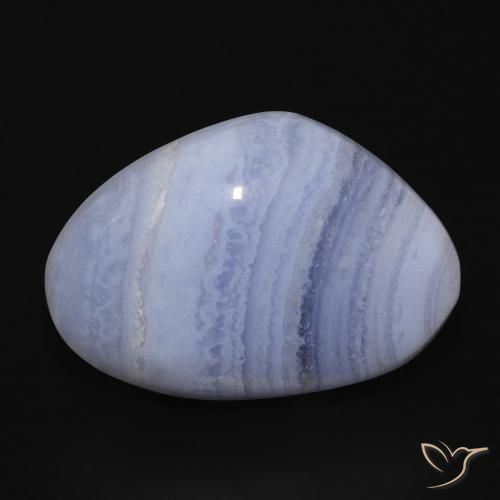 Calcédoine poire 13,45 ct, 21,7 x 15,1 mm du Brésil, Photo A