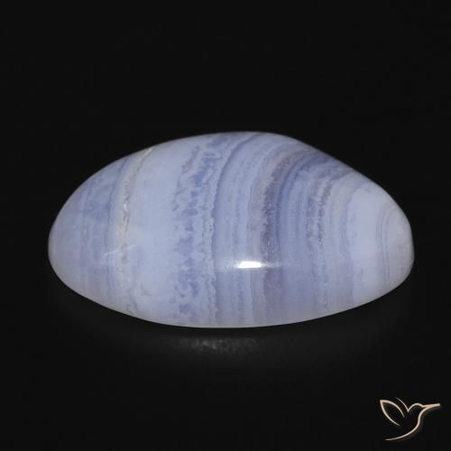 Chalcedony Gemstone in 21.7 x 15.1 mm Size for Sale, Chalcedony Stone in Light Blue Color