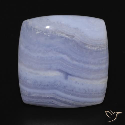 21.68ct Natural Violet Blue Chalcedony, Cushion, Opaque