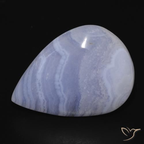Calcédoine poire 21,94 ct, 27,6 x 20,1 mm du Brésil, Photo A