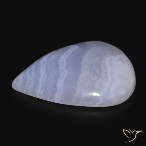 Chalcedony Gemstone in 27 x 20 mm (calibrated) Size for Sale, Chalcedony Stone in Violet Blue Color