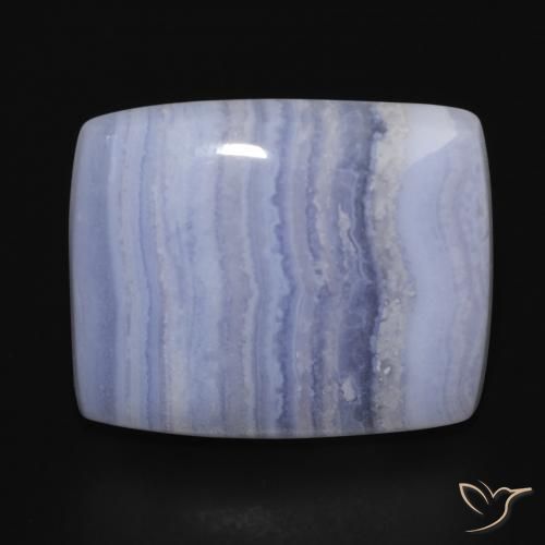 20.03ct Natural Light Purplish Blue Chalcedony, Cushion, Opaque