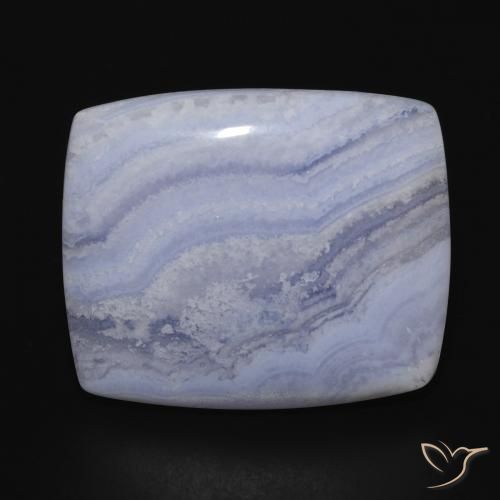 25.10ct Natural Violet Blue Chalcedony, Cushion, Opaque