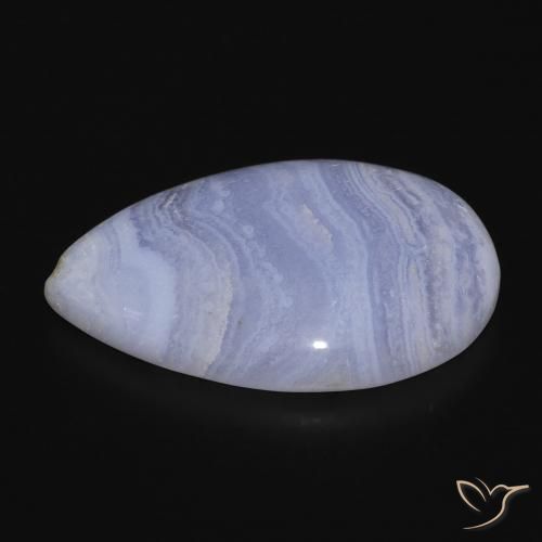 Chalcedony Gemstone in 27 x 20 mm (calibrated) Size for Sale, Chalcedony Stone in Violet Blue Color
