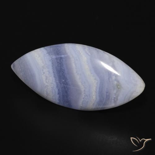 18.49 ct Blue Chalcedony Stone, Natural Chalcedony in Marquise Cabochon Shape for Sale