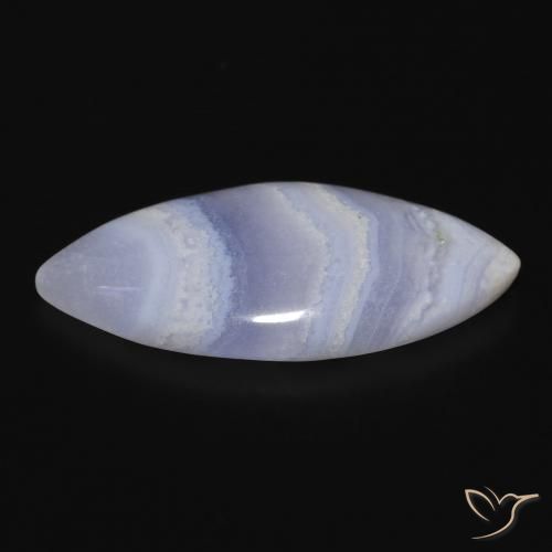 Chalcedony Gemstone in 32 x 15.2 mm Size for Sale, Chalcedony Stone in Light Blue Color