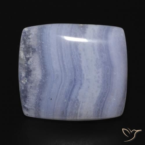 18.27ct Natural Violet Blue Chalcedony, Cushion, Opaque