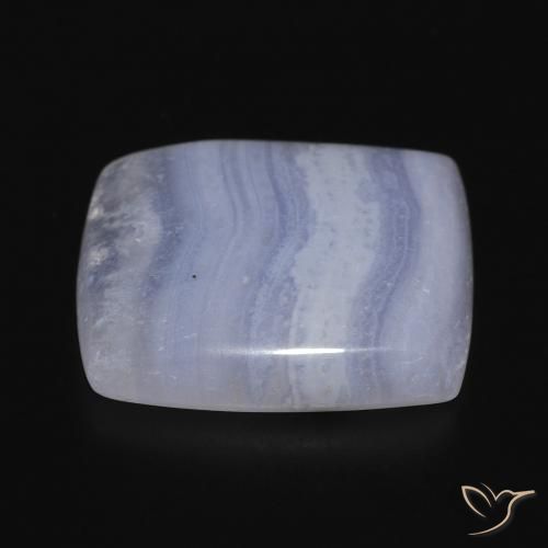 Chalcedony Gemstone in 19.9 x 18.1 mm Size for Sale, Chalcedony Stone in Violet Blue Color