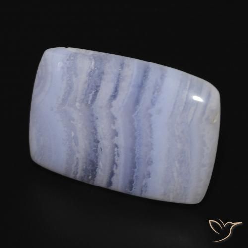 15.66 ct Blue Chalcedony Stone, Natural Chalcedony in Cushion Cabochon Shape for Sale