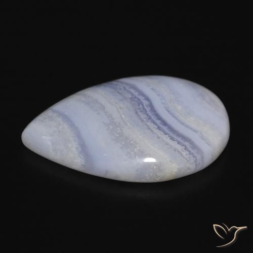Chalcedony Gemstone in 26.1 x 18.4 mm Size for Sale, Chalcedony Stone in Light Sky Blue Color