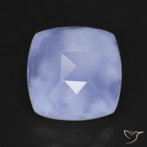 6.86ct Natural Purplish Blue Chalcedony, Cushion, Translucent