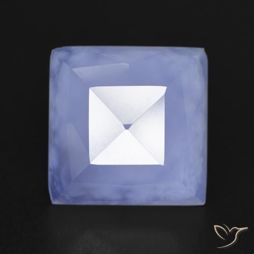 6.90ct Natural Purplish Blue Chalcedony, Square, Translucent
