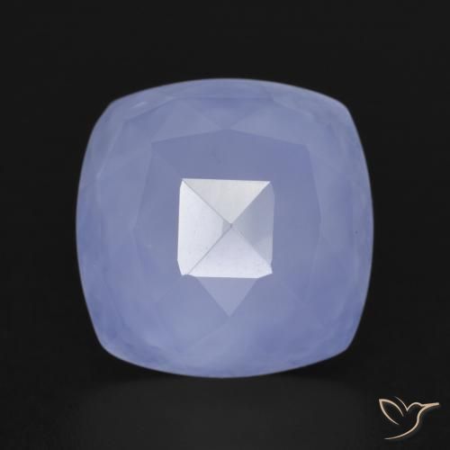 7.19ct Natural Purplish Blue Chalcedony, Cushion, Translucent