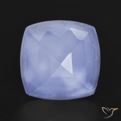 6.70ct Natural Purplish Blue Chalcedony, Cushion, Translucent