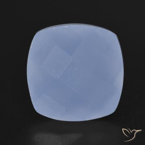 7.48ct Natural Purplish Blue Chalcedony, Cushion, Translucent