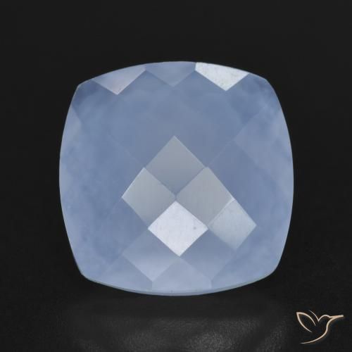 5.40ct Natural Purplish Blue Chalcedony, Cushion, Translucent