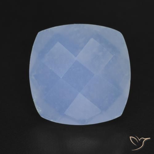 5.42ct Natural Purplish Blue Chalcedony, Cushion, Translucent