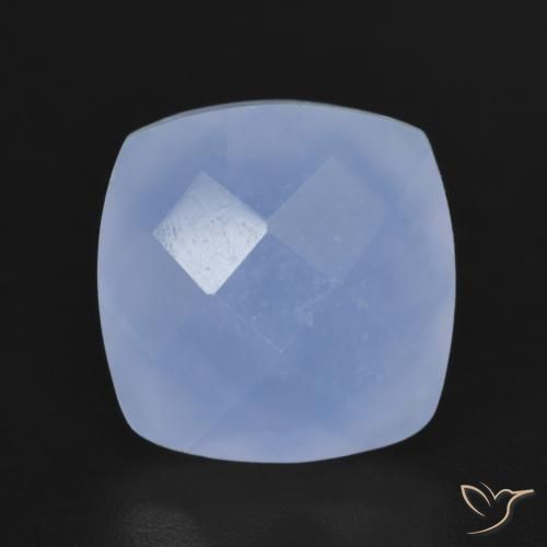 6.76ct Natural Purplish Blue Chalcedony, Cushion, Translucent