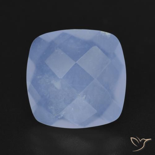 4.73ct Natural Purplish Blue Chalcedony, Cushion, Translucent