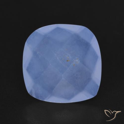 4.34ct Natural Purplish Blue Chalcedony, Cushion, Translucent