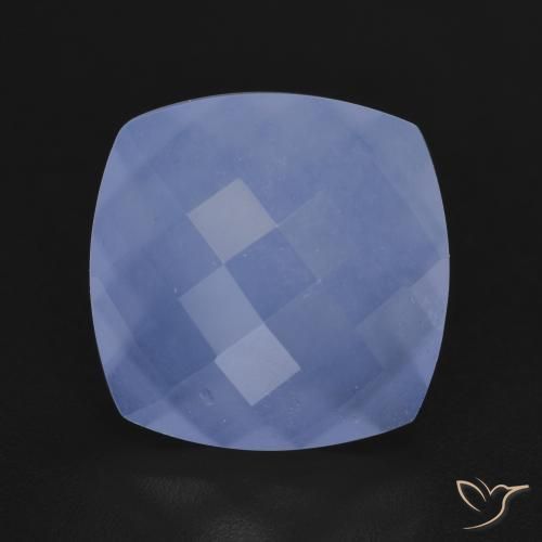 5.72ct Natural Purplish Blue Chalcedony, Cushion, Translucent