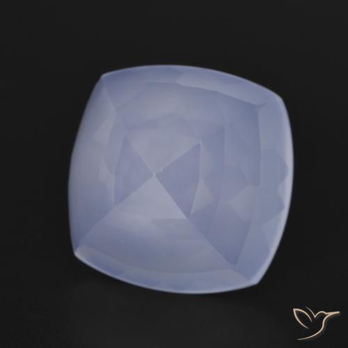 7.04 ct Violet Chalcedony Stone, Natural Chalcedony in Cushion Mixed Cut Shape for Sale
