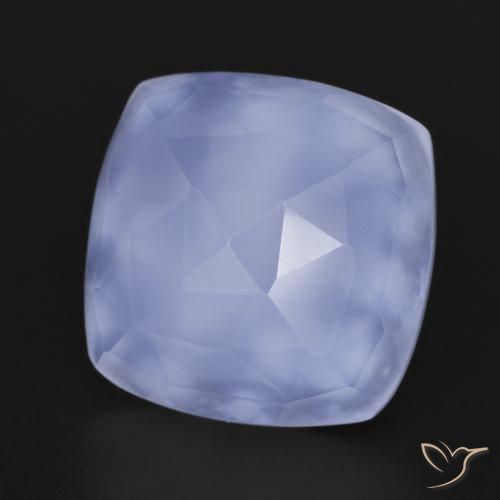 7.19 ct Violet Chalcedony Stone, Natural Chalcedony in Cushion Mixed Cut Shape for Sale