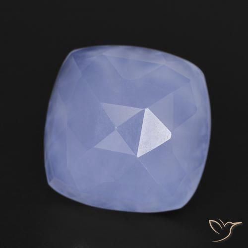 6.67 ct Violet Chalcedony Stone, Natural Chalcedony in Cushion Mixed Cut Shape for Sale