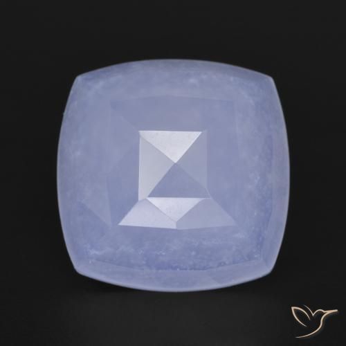 6.95ct Natural Bluish Violet Chalcedony, Cushion, Translucent