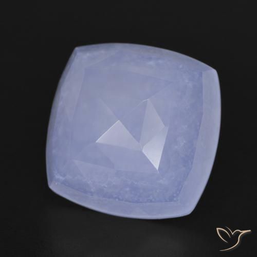 6.95 ct Violet Chalcedony Stone, Natural Chalcedony in Cushion Mixed Cut Shape for Sale