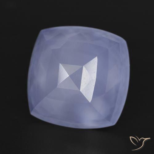 6.84 ct Violet Chalcedony Stone, Natural Chalcedony in Cushion Mixed Cut Shape for Sale