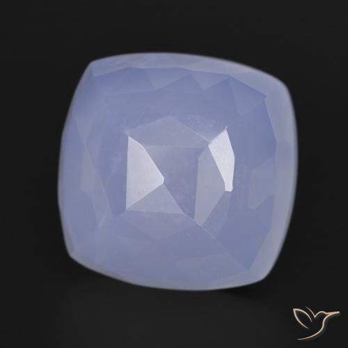 9.35 ct Violet Chalcedony Stone, Natural Chalcedony in Cushion Mixed Cut Shape for Sale