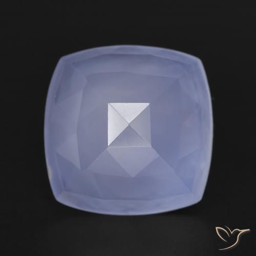 6.64ct Natural Bluish Violet Chalcedony, Cushion, Translucent