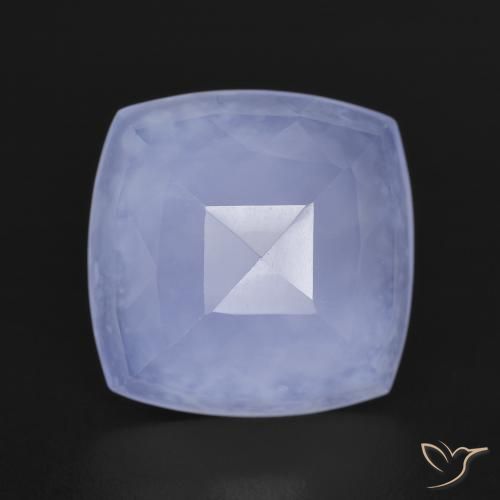 5.97ct Natural Medium Violet Chalcedony, Cushion, Translucent
