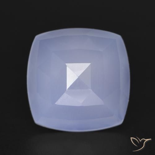 6.76ct Natural Purplish Blue Chalcedony, Cushion, Translucent