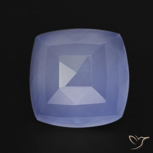 7.05ct Natural Violet Blue Chalcedony, Cushion, Translucent