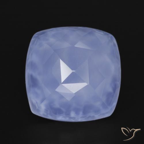 7.17ct Natural Light Blue Chalcedony, Cushion, Translucent