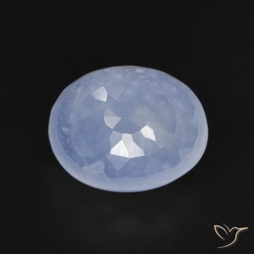 2.88ct Natural Light Purplish Blue Chalcedony, Oval, Transparent