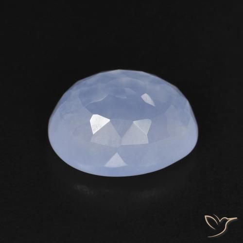 Chalcedony Gemstone in 10 x 8 mm (calibrated) Size for Sale, Chalcedony Stone in Light Purplish Blue Color