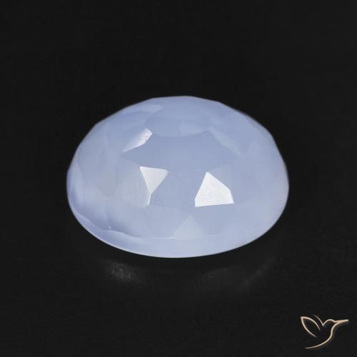 Chalcedony Gemstone in 10 x 8 mm (calibrated) Size for Sale, Chalcedony Stone in Light Blue Color