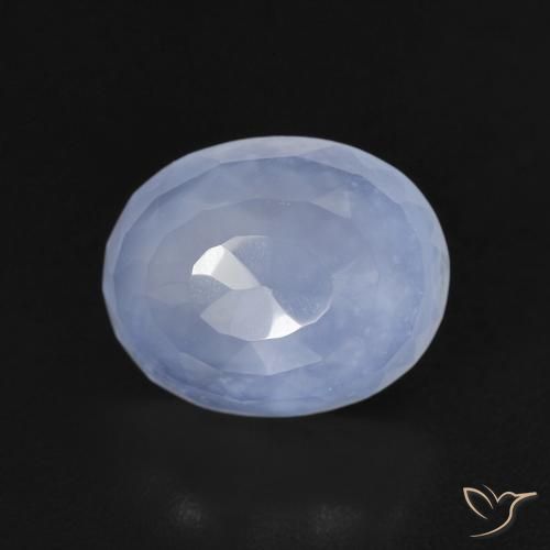 2.65ct Natural Purplish Blue Chalcedony, Oval, Transparent
