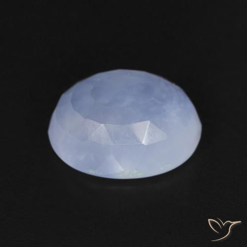 Chalcedony Gemstone in 10 x 8 mm (calibrated) Size for Sale, Chalcedony Stone in Purplish Blue Color