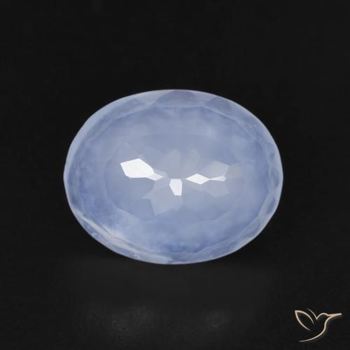 2.30ct Natural Light Purplish Blue Chalcedony, Oval, Transparent
